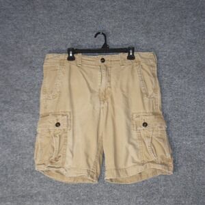 American Eagle Cargo Shorts Mens 36 Tan Classic Length Ripstop Utility Pocket